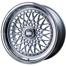 BOLA TX09 17x7.5 17x8.0 SILVER POLISHED LIP